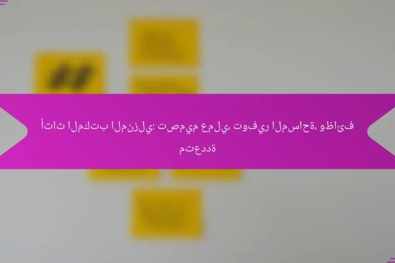 أثاث المكتب المنزلي: تصميم عملي، توفير المساحة، وظائف متعددة