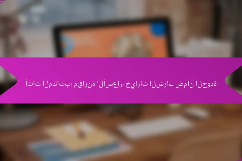 أثاث المكاتب: مقارنة الأسعار، خيارات الشراء، ضمان الجودة