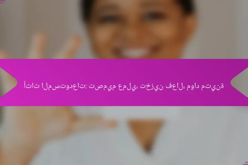 أثاث المستودعات: تصميم عملي، تخزين فعال، مواد متينة