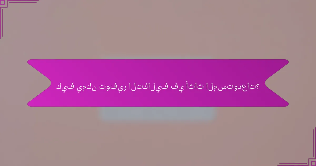 كيف يمكن توفير التكاليف في أثاث المستودعات؟